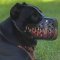 Exclusive Hand Painted "Fire Flames" Cane Corso Dog Muzzle