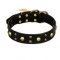 FDT Artisan 'Heavy Metal' Leather Dog Collar with Skulls and Studs 1 1/2 inch (40 mm)
