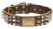 Excusive Spiked and Studded Leather Dog Collar with Massive Plates