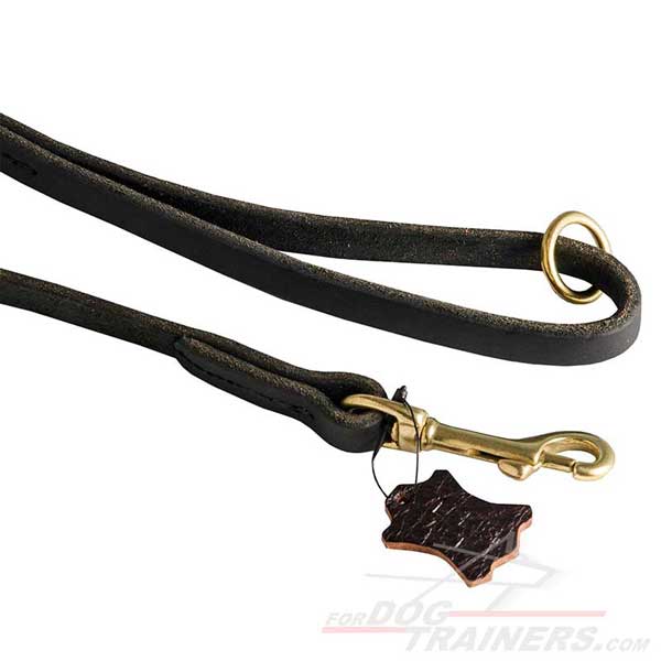 Durable Handle of Leather Dog Leash