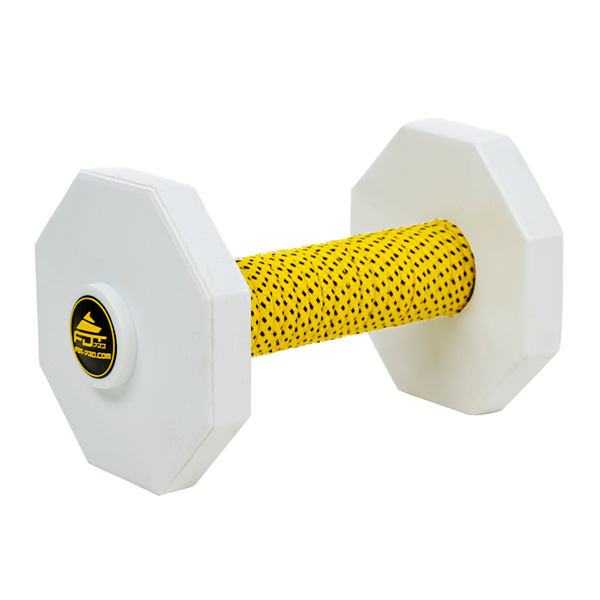 Dog Training Dumbbell with French Linen Covered Dowel