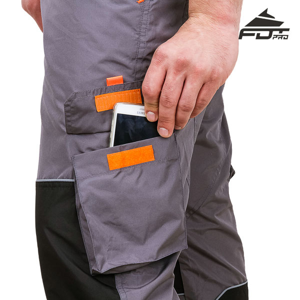 Dog Training Pants with Side Pockets on Velcro