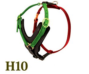 H10 - Leather Dog Harness Sizing Diagram