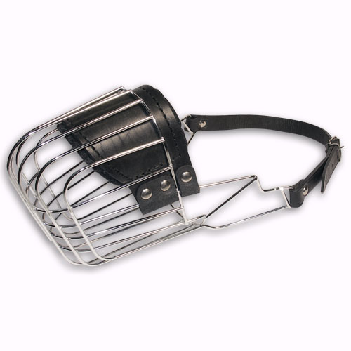 One Strap Muzzle - Well-Ventilated Wire Cage Dog Muzzle for Walking and Breathing Freely