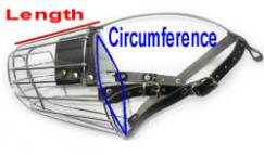 Drever Wire Basket Dog Muzzles Size Chart - Drever muzzle